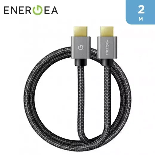 Energea Fibratough, Hdmi To Hdmi 8K@60Hz 48Gbps Hdmi2.1 Cable 2M - Black - Tashqila Energea Fibratough, Hdmi To Hdmi 8K@60Hz 48Gbps Hdmi2.1 Cable 2M - Black - Tashqila